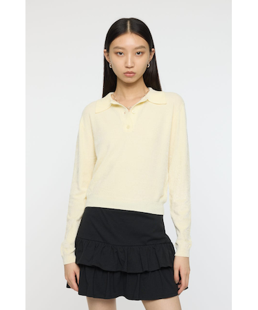 VELOUR TOUCH KNIT ポロ