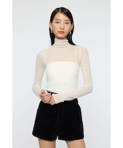 SHEER TURTLE NECK ニットトップス