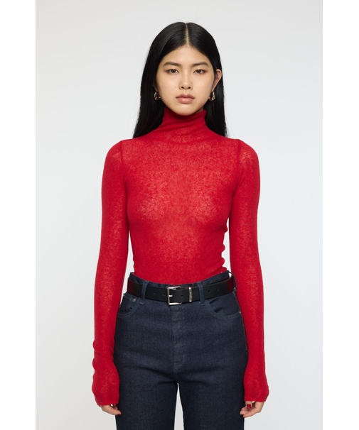 SHEER TURTLE NECK ニットトップス