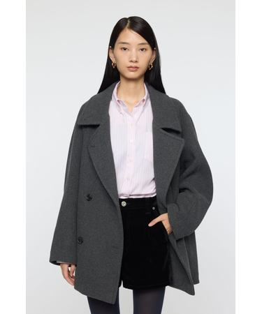 DOUBLE BREASTED MID コート