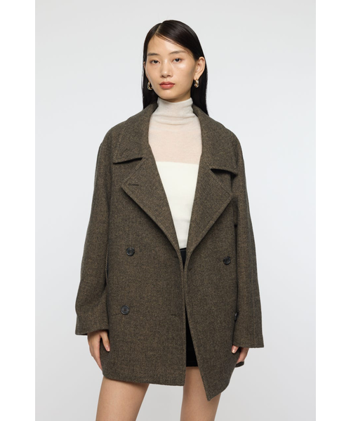 DOUBLE BREASTED MID コート｜マウジーの通販｜&mall（アンドモール