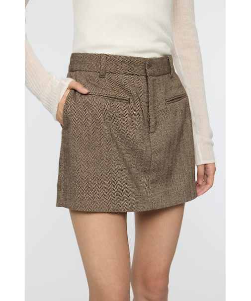 CENTER PRESSED ミニスカート