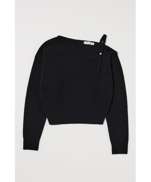 BUTTON STRAP ワンショルダートップス