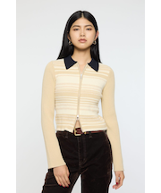 STRIPE ZIP UP KNIT シャツ