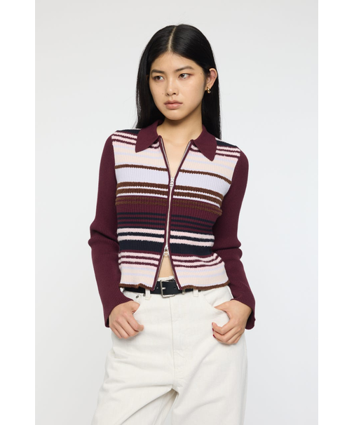 STRIPE ZIP UP KNIT シャツ