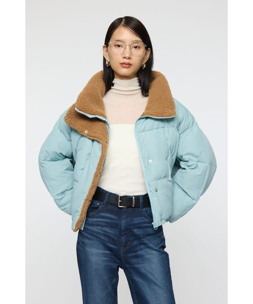 ジャケット・アウター moussy STAND COLLAR JACKET マウジー MOUSSY STAND COLLAR パッファージャケット （L/BLU1