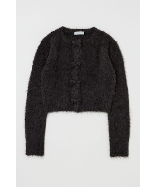 ribbon⟡.* FRONT RIBBON カーディガン｜マウジーの通販｜&mall（アンドモール