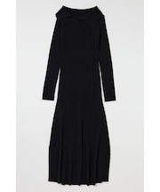 ASYMMETRY COLLAR KNIT ドレス