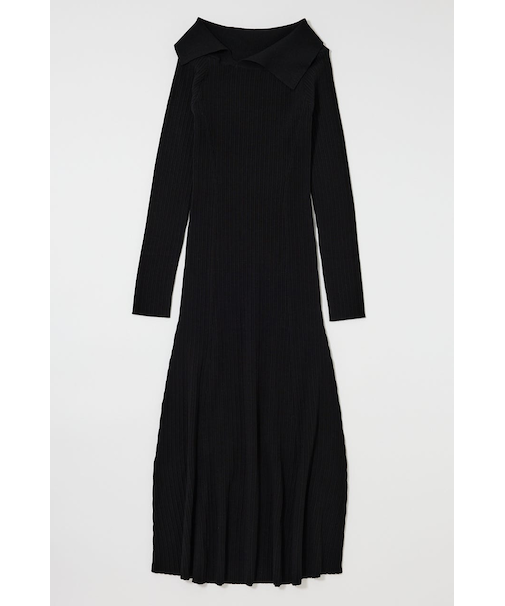 ASYMMETRY COLLAR KNIT ドレス