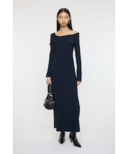 ASYMMETRY COLLAR KNIT ドレス