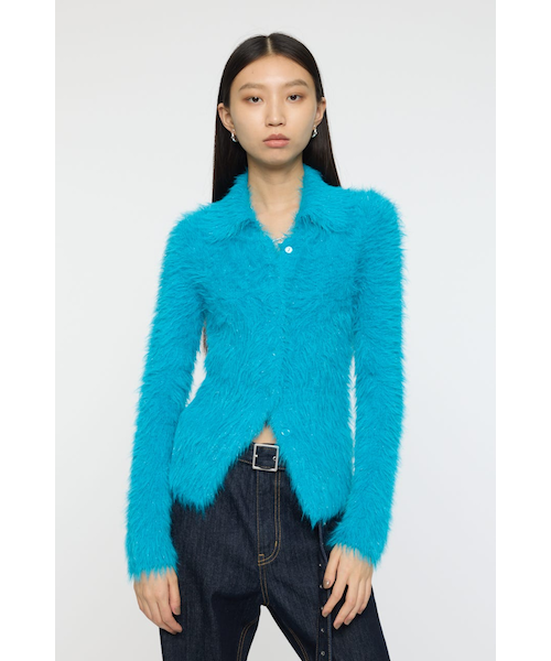 FEATHER LIKE KNIT シャツ｜マウジーの通販｜&mall（アンドモール