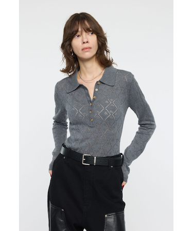 EYELET KNIT ボディスーツ