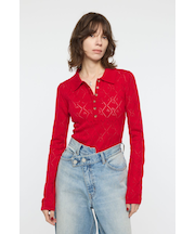 EYELET KNIT ボディスーツ