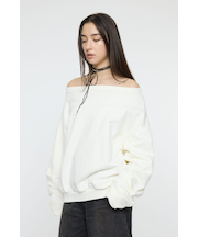 WASHED OFF SHOULDER スウェット