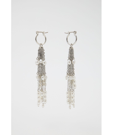 F／PEARL FRINGE イヤリング
