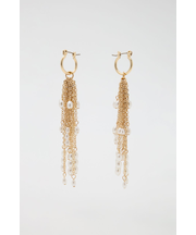 F/PEARL FRINGE イヤリング