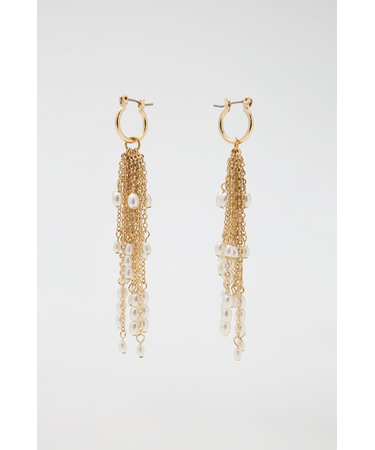 F／PEARL FRINGE イヤリング