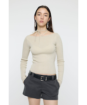 GLITTER TIE KNIT トップス