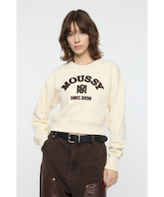 MOUSSY F／LEATHER PATCH プルオーバー