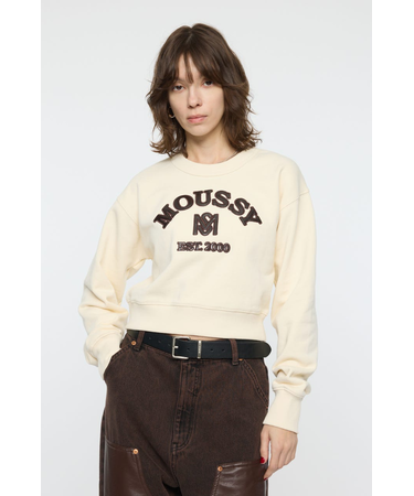 MOUSSY F／LEATHER PATCH プルオーバー