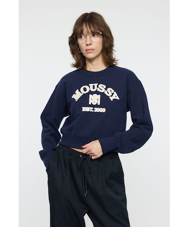 MOUSSY F／LEATHER PATCH プルオーバー