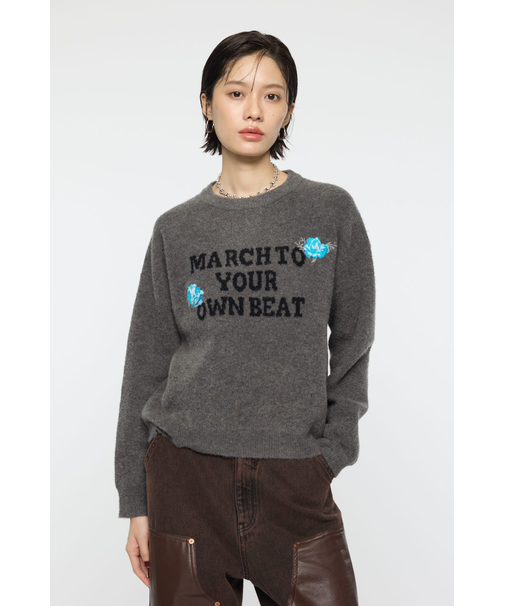 FLORAL PATCH JACQUARD セーター