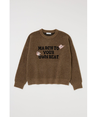 FLORAL PATCH JACQUARD セーター