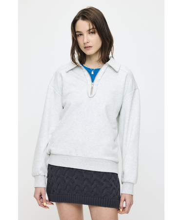 HALF ZIP SWEAT POLO プルオーバー