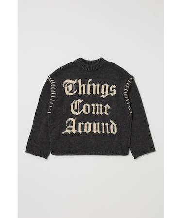 JACQUARD WORD セーター