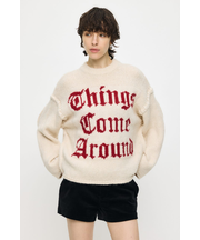 JACQUARD WORD セーター