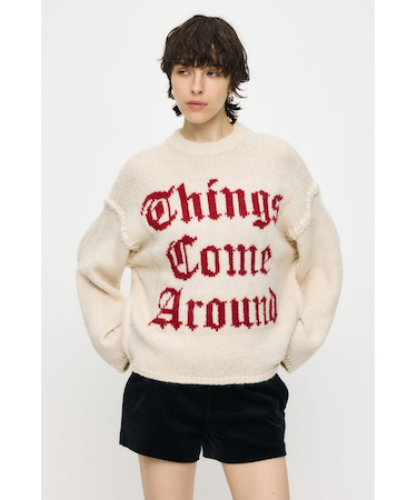 JACQUARD WORD セーター