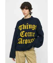 JACQUARD WORD セーター