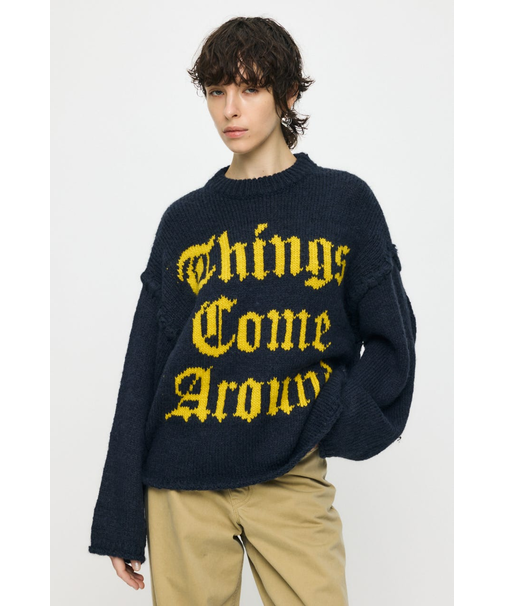 JACQUARD WORD セーター