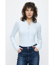 WITH COLLAR KNIT ボディースーツ