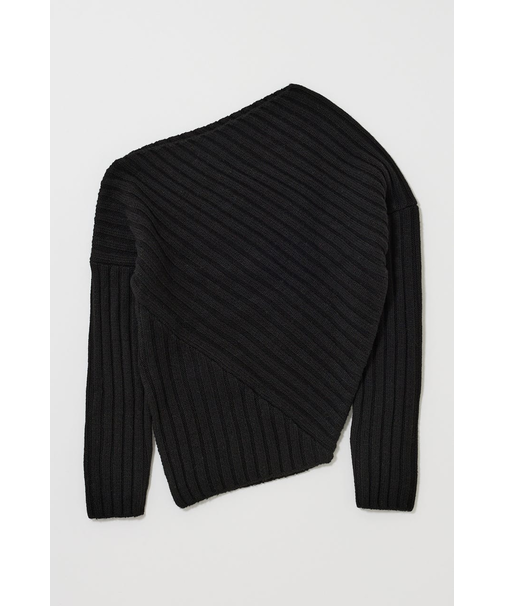 ASYMMETRY RIB ニット