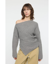 ASYMMETRY RIB ニット