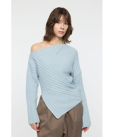 ASYMMETRY RIB ニット