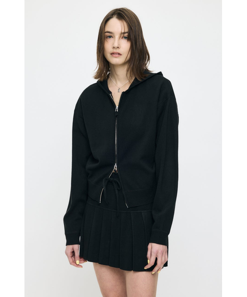 ZIP UP PARKA & PLEATED ミニスカート