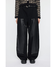 F／LEATHER DOUBLE KNEE パンツ