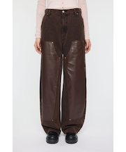 F／LEATHER DOUBLE KNEE パンツ