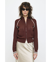 MIX PATTERN KNIT TRACK トップス