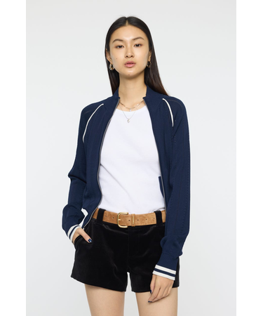 MIX PATTERN KNIT TRACK トップス