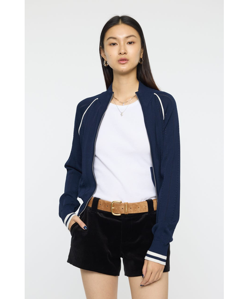 MIX PATTERN KNIT TRACK トップス