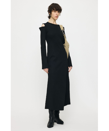 OPEN SHOULDER KNIT ドレス