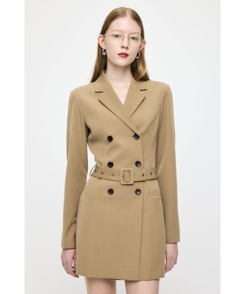 【MOUSSY】DOUBLEBREASTED BLAZER MINI ワンピース DOUBLE BREASTED BLAZER MINI ワンピース｜マウジーの通販｜&mall