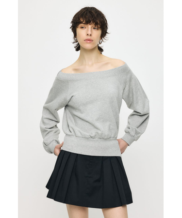SIDE SLIT OFF SHOULDER スウェット