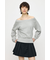 SIDE SLIT OFF SHOULDER スウェット
