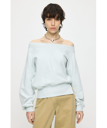 SIDE SLIT OFF SHOULDER スウェット