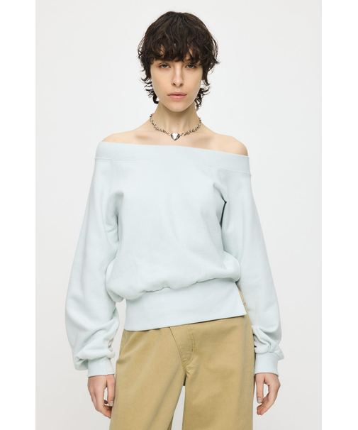 SIDE SLIT OFF SHOULDER スウェット
