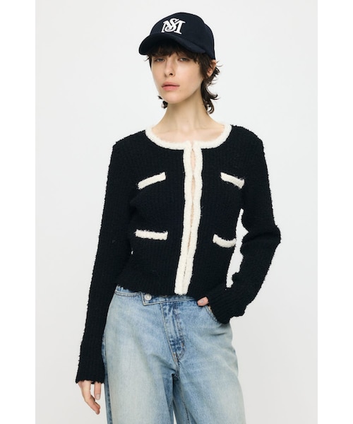FANCY YARNBICOLORCARDIGAN バイカラーカーディガン FANCY YARN BI COLOR カーディガン｜マウジーの通販｜&mall（アンド